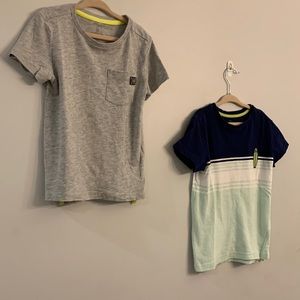 Bundle of Boys Gray and Blue T-Shirts Size 4-5